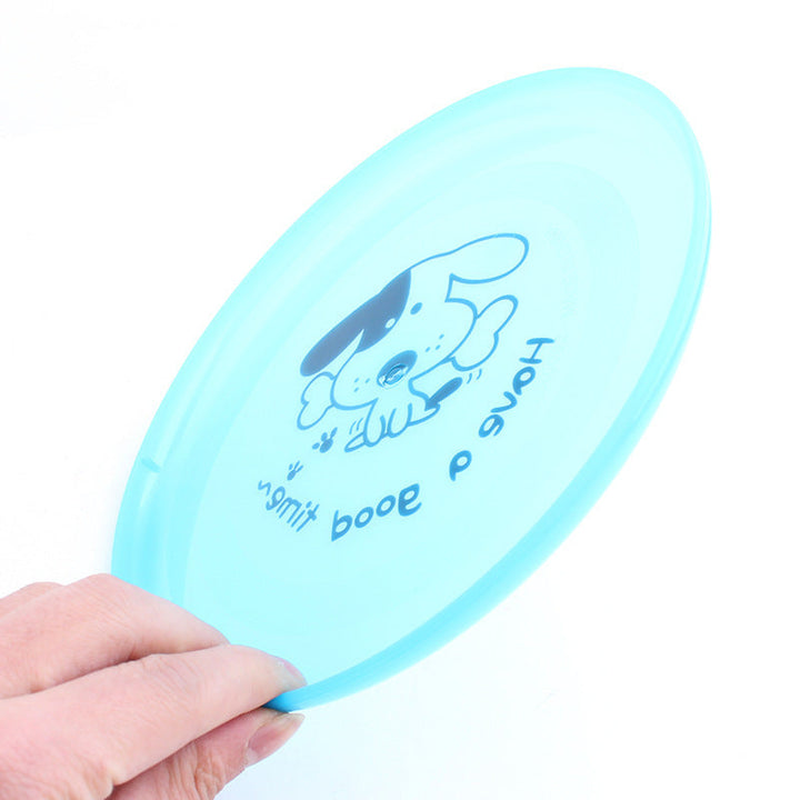 Unleash the Fun with the Silicone Flying Disc Interactive Pet Training Chew Toy