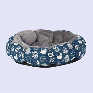 Calming Donut Round Fluffy Pet Bed For Small Pets