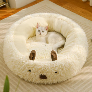 Discover the Ultimate Comfort with Our Calming Alpaca Plush Pet Bed