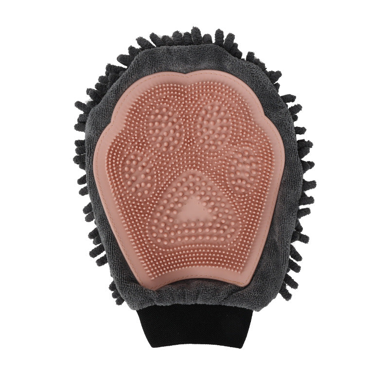 2 In 1 Pet Bathing Grooming Glove Massage Cleaning Brush