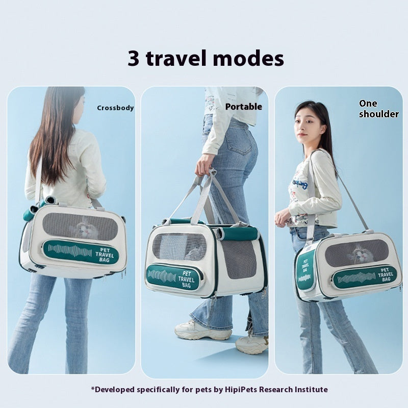 Large Capacity Breathable Pet Backpack Portable Carrier Bag