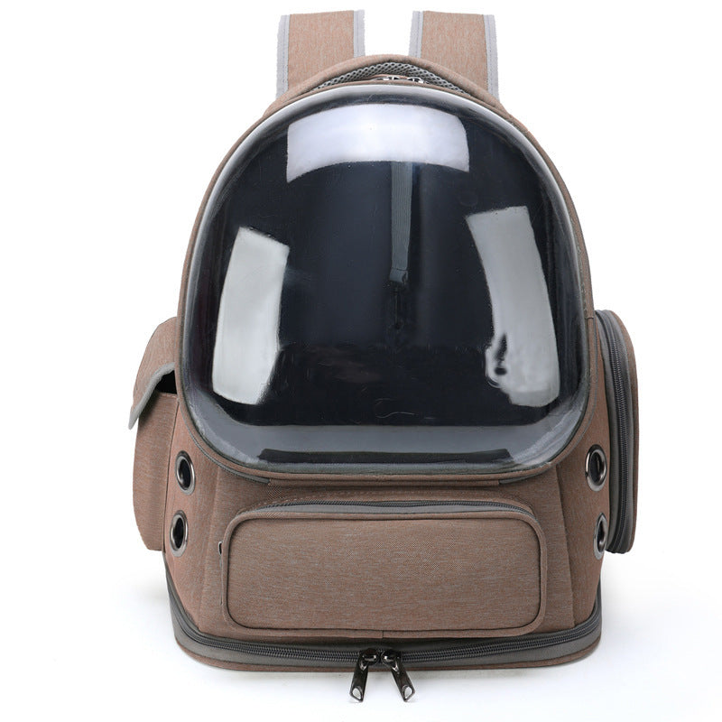 Portable Transparent Space Capsule Pet Backpack Diaper Carrier Bag