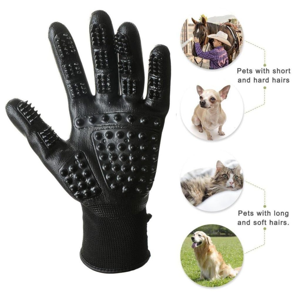 Pet Grooming Rubber Hair Removal Glove Shedding Massage Tool