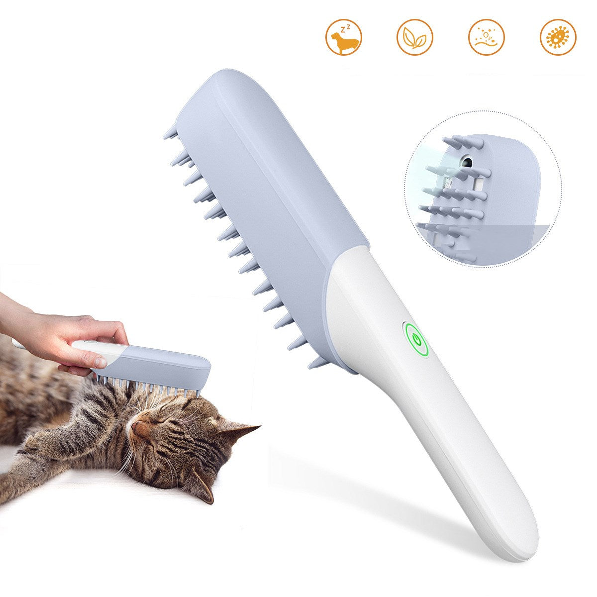 Pet Silicone Grooming Massage Brush Cleaning Comb Pet Hair Removal Tool