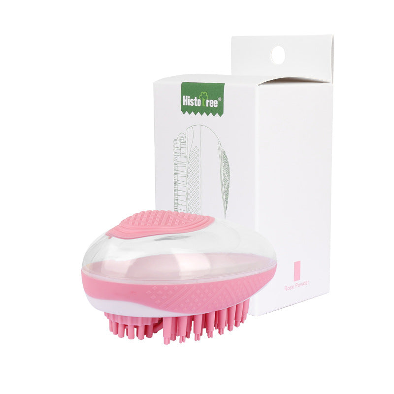 2 In 1 Pet Bath Brush Soft Silicone Massage Grooming Tool