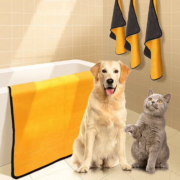 Absorbent Pet Bath Towel Quick Dry Microfiber Pet Supplies