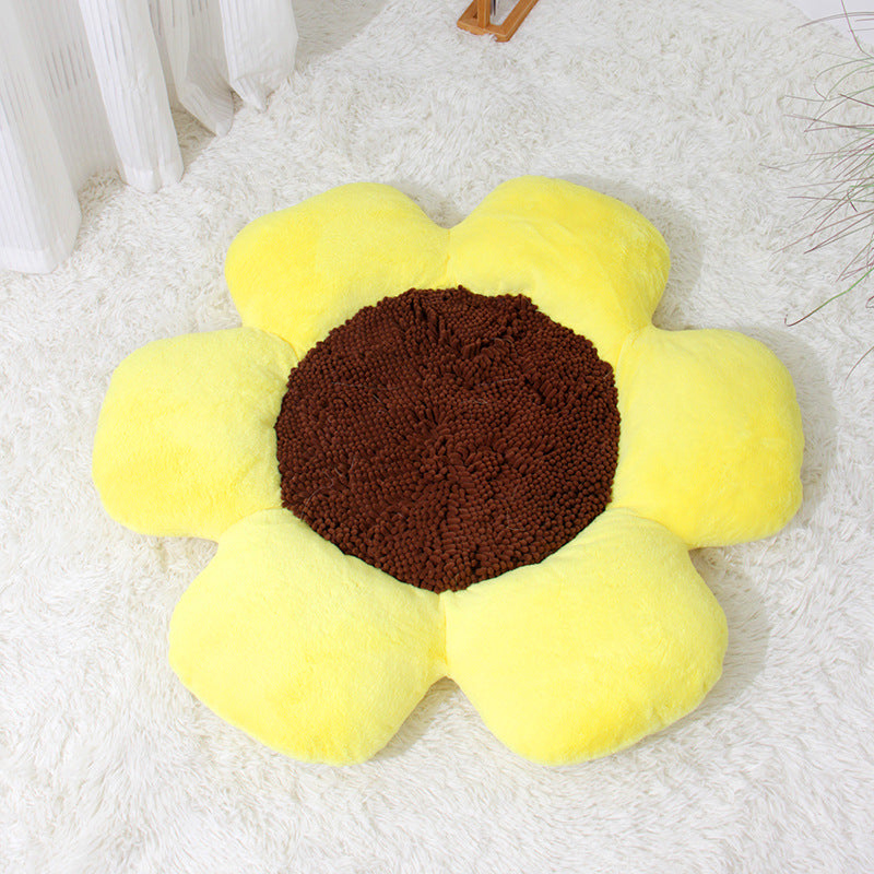 Round Flower Plush Winter Warm Pet Nest All Seasons Kennel