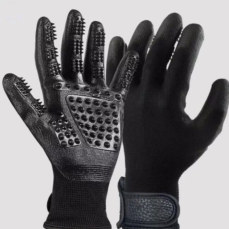 Pet Grooming Rubber Hair Removal Glove Shedding Massage Tool