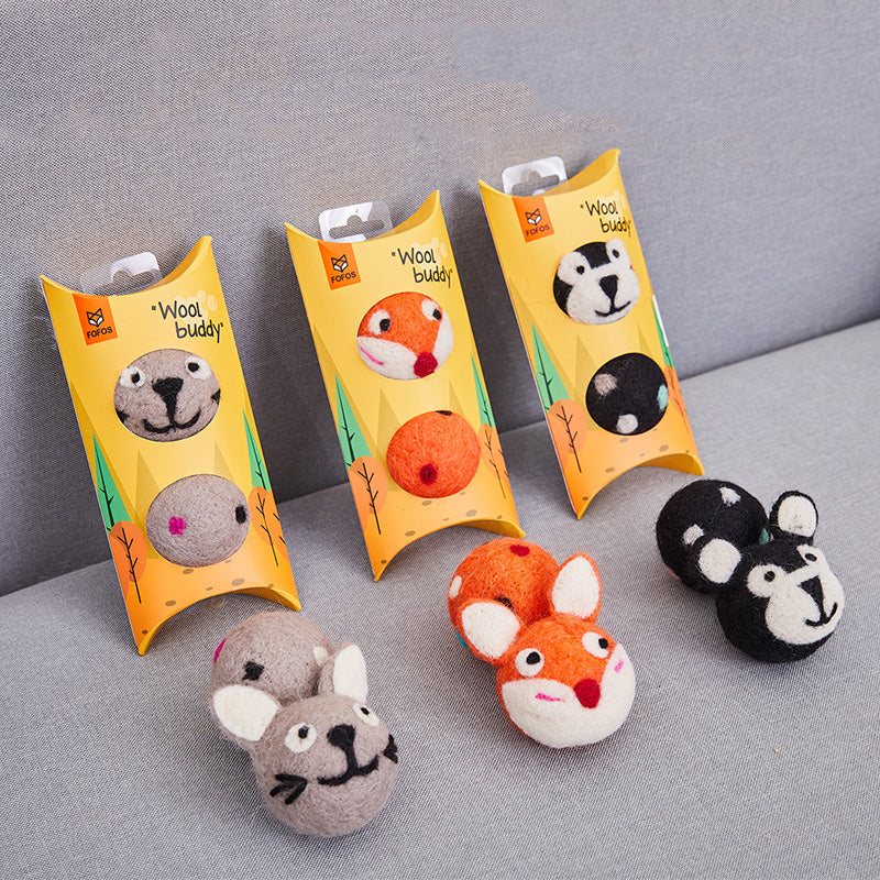Colorful Felt Bell Interactive Pet Chew Ball Toy