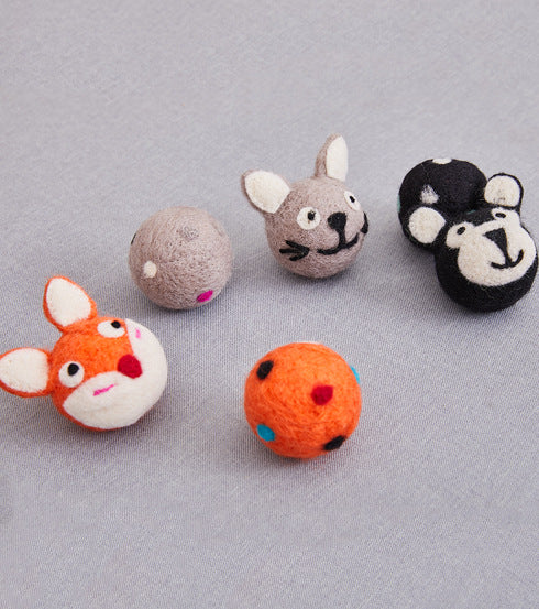 Colorful Felt Bell Interactive Pet Chew Ball Toy