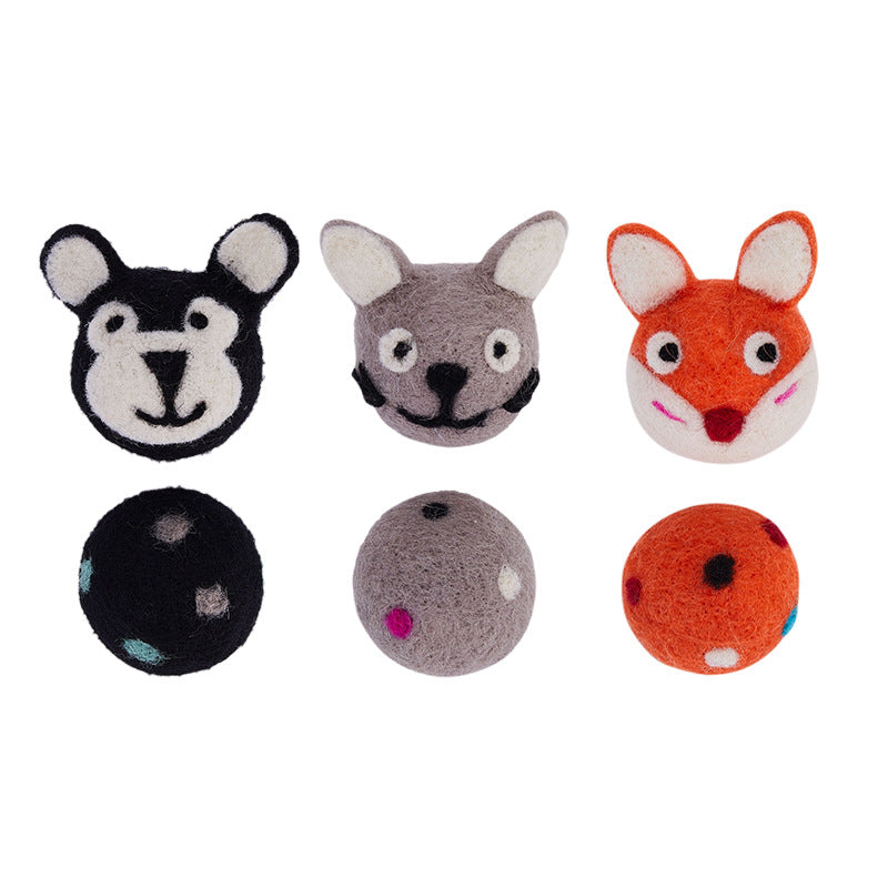Colorful Felt Bell Interactive Pet Chew Ball Toy