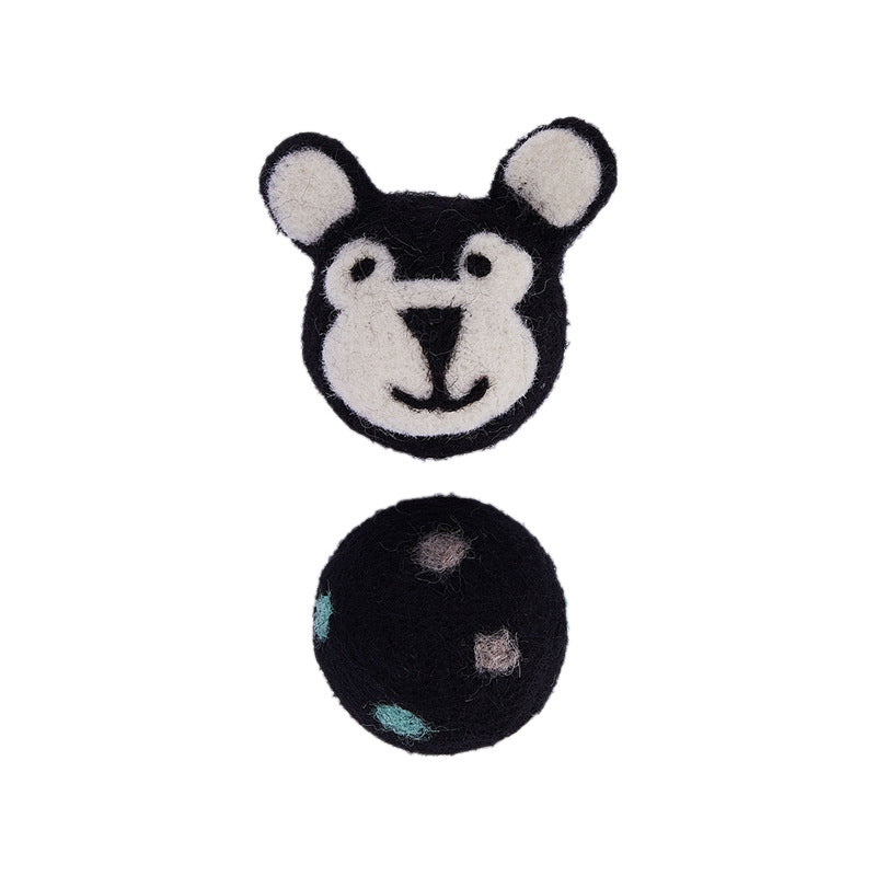 Colorful Felt Bell Interactive Pet Chew Ball Toy