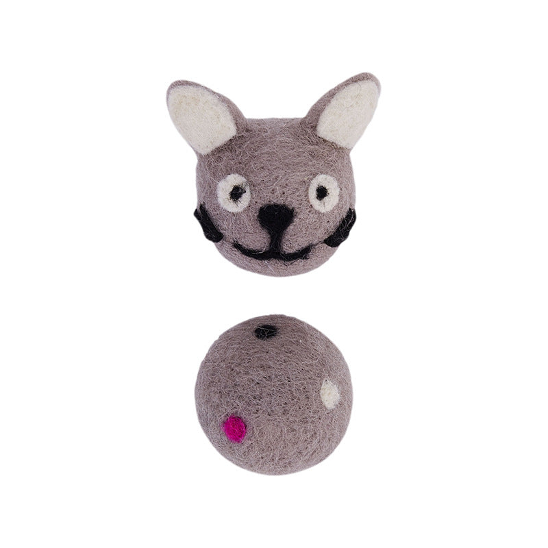 Colorful Felt Bell Interactive Pet Chew Ball Toy
