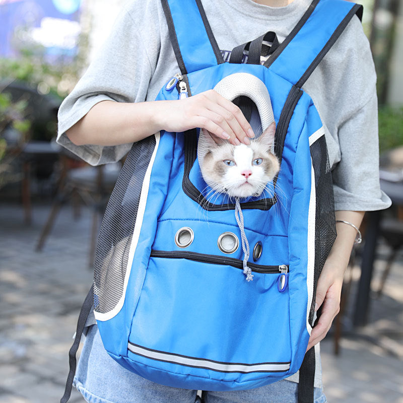 Double Shoulder Pet Backpack Portable Travel Carrier Bag