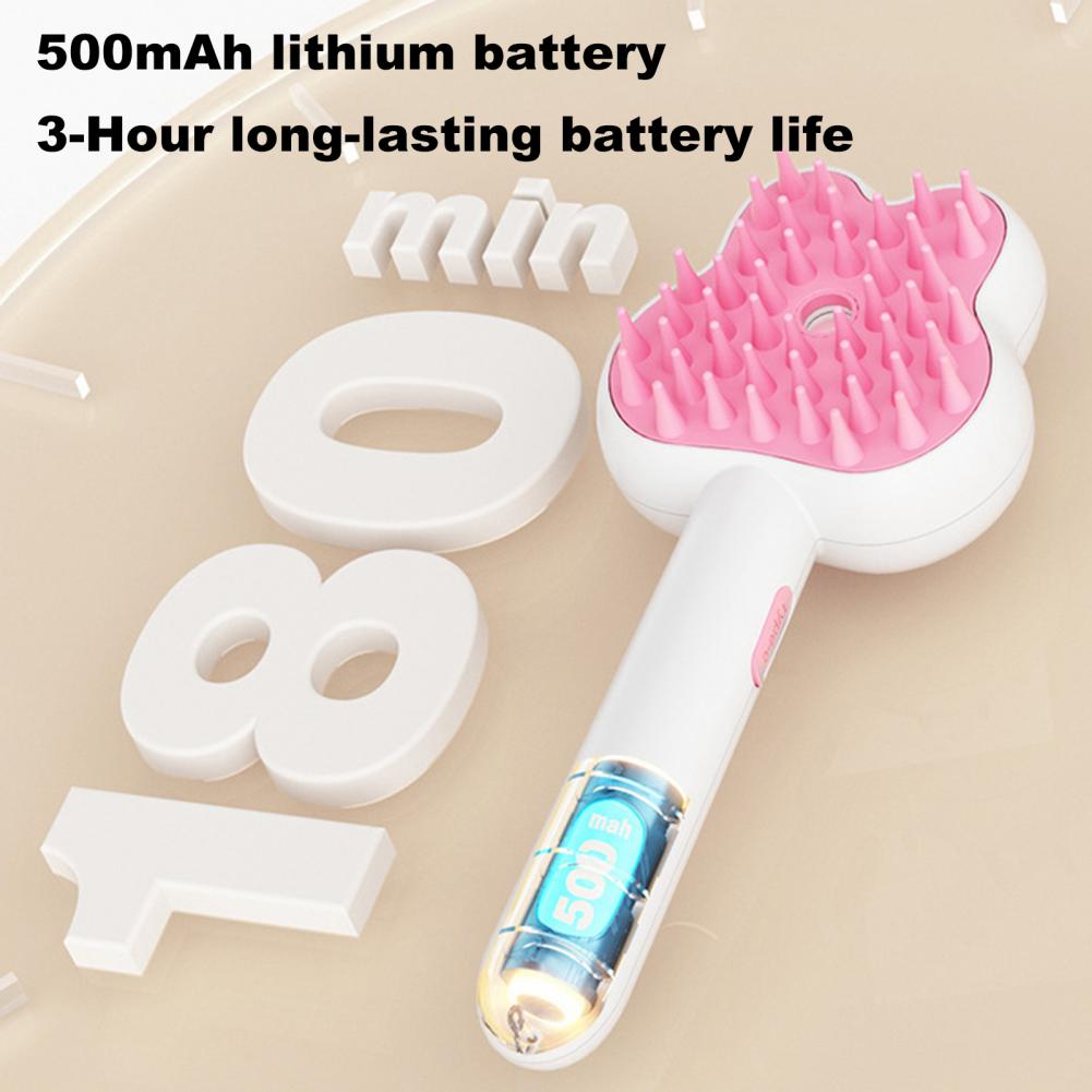 Rechargeable Pet Steam Grooming Brush Self Cleaning Spray Comb