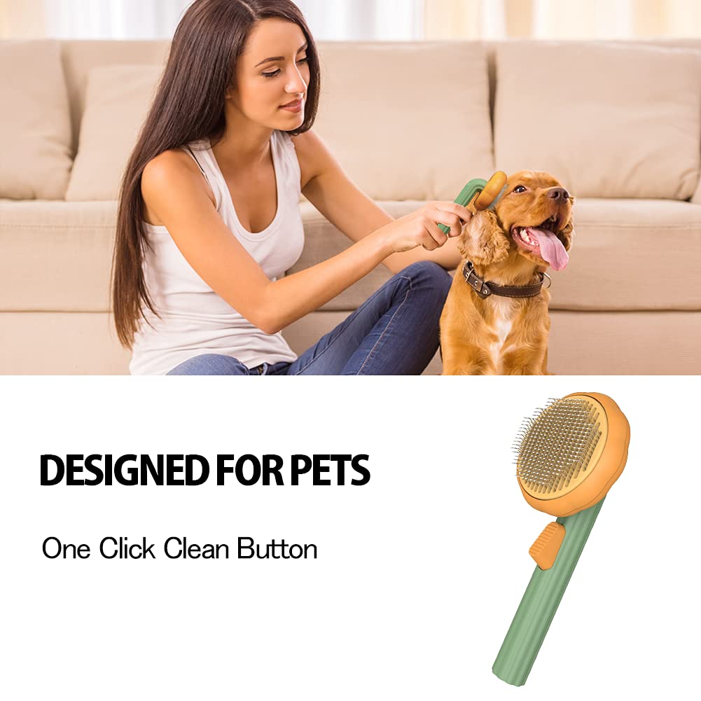 Pet Grooming Self Cleaning Slicker Brush Pet Grooming Tool