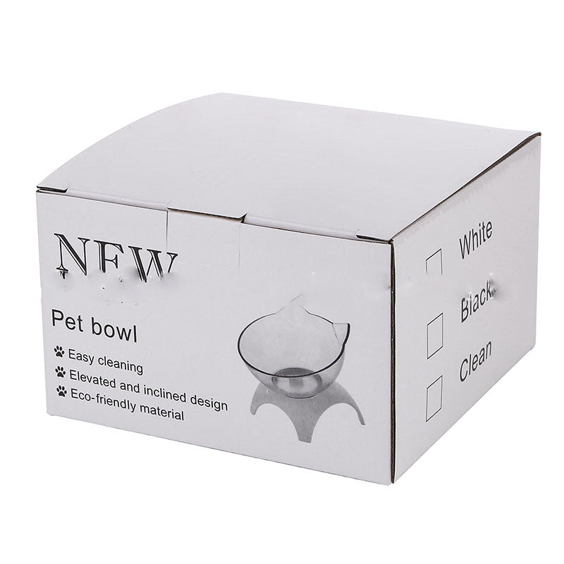 Non Slip Elevated Pet Double Feeding Bowl Transparent Stand