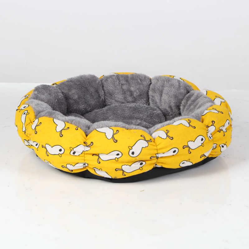Calming Donut Round Fluffy Pet Bed For Small Pets