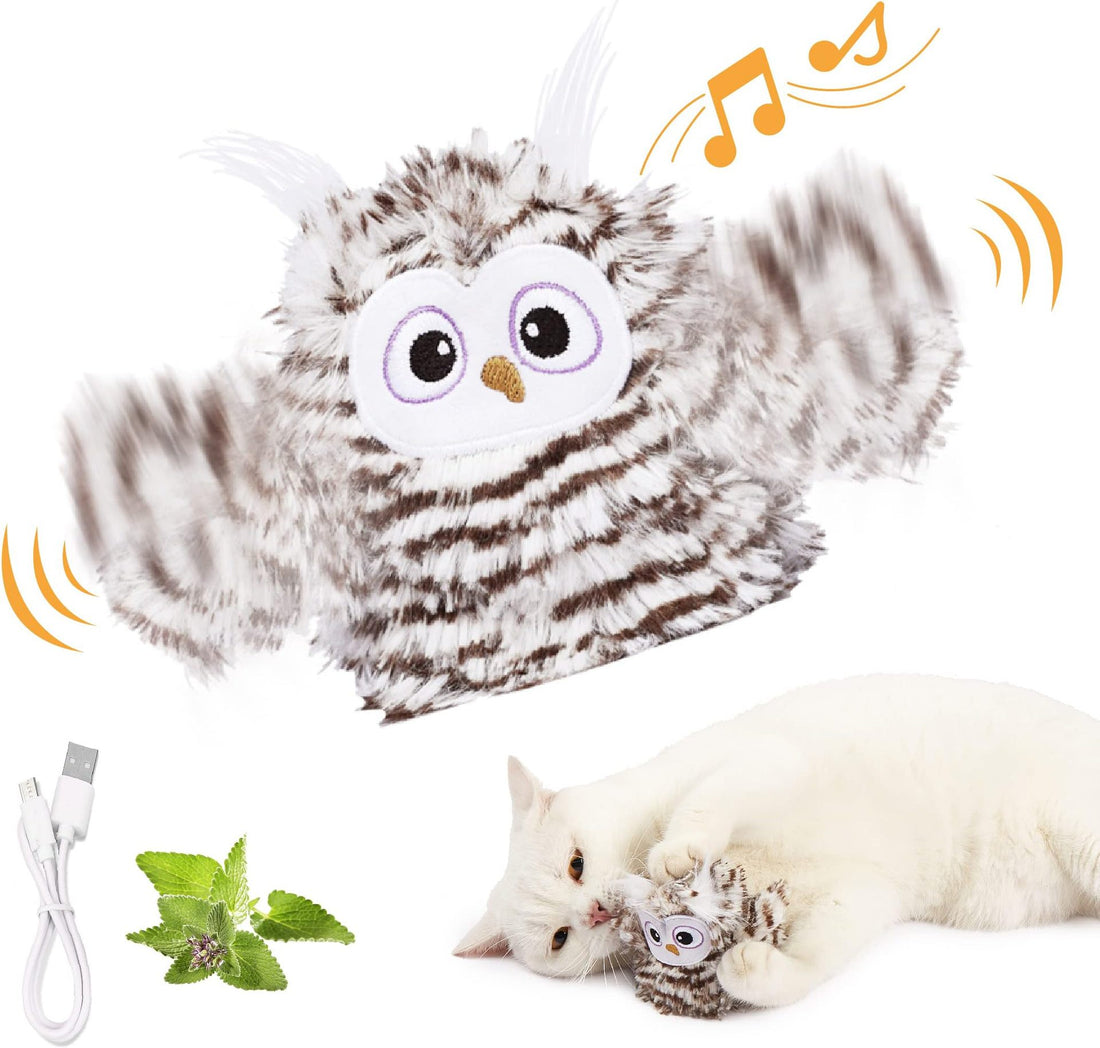 USB Rechargeable Interactive Flapping Bird Pet Toy
