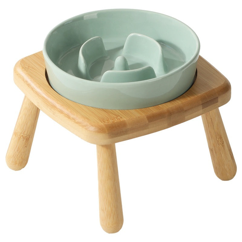 Ceramic Pet Slow-Feeding Anti-Choking Tip-Proof Bowl
