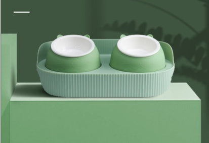 Pet Ceramic Elevated Cervical Spine Support Feeding Bowl