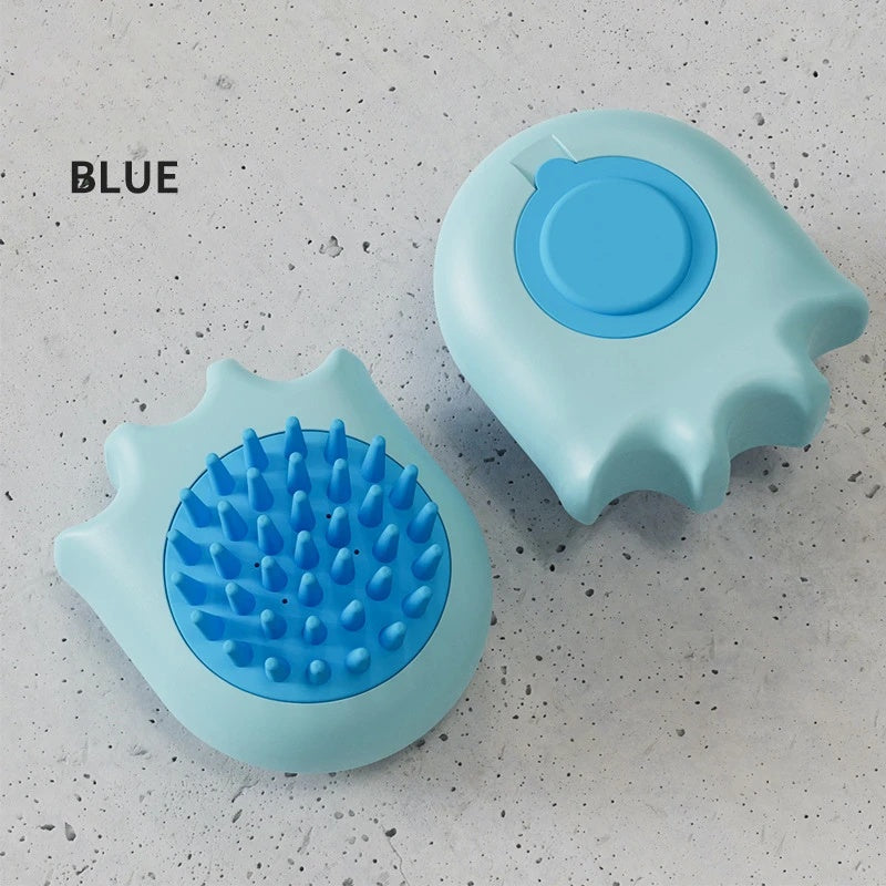 Pet Bath Massage Brush Shampoo Dispenser Cleaning Tool Pet Supplies