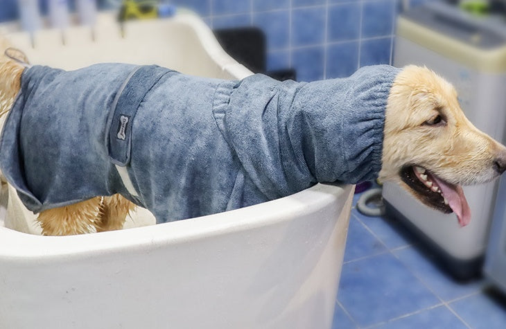 Highly Absorbent Pet Bathrobe Cotton Towel Pet Apparel