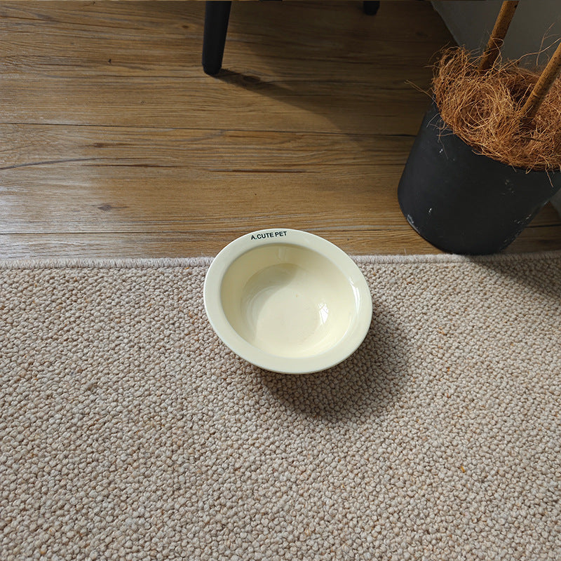 Anti-Tumble Elevated Ceramic Pet Double Feeding Bowl