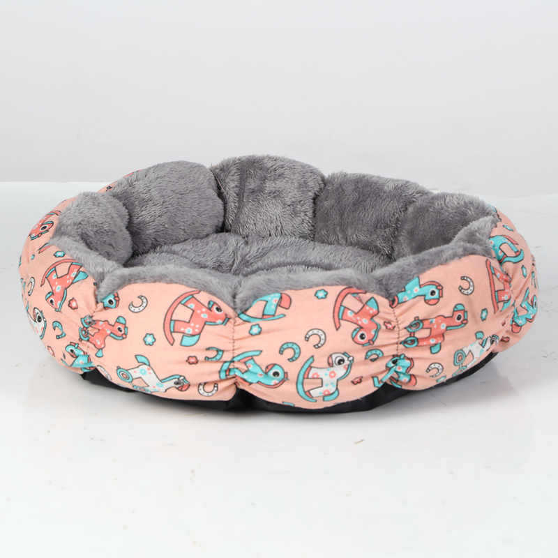 Calming Donut Round Fluffy Pet Bed For Small Pets