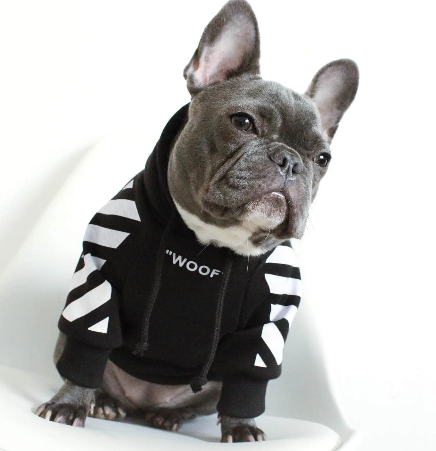 Trendy Three Stripe Pet Sweater Sporty Autumn Winter Wear
