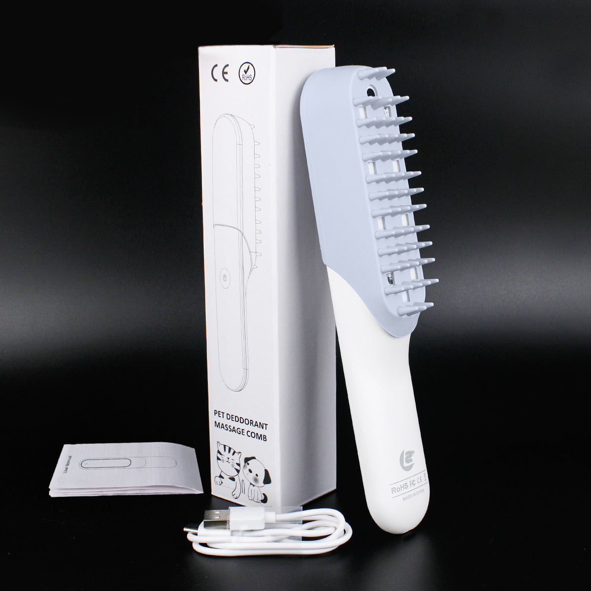 Pet Silicone Grooming Massage Brush Cleaning Comb Pet Hair Removal Tool