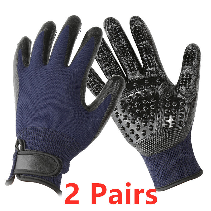 Pet Grooming Rubber Hair Removal Glove Shedding Massage Tool