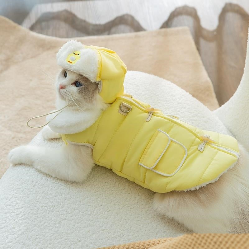 Thickened Cotton Pet Autumn Winter Coat Anti Lint Wear
