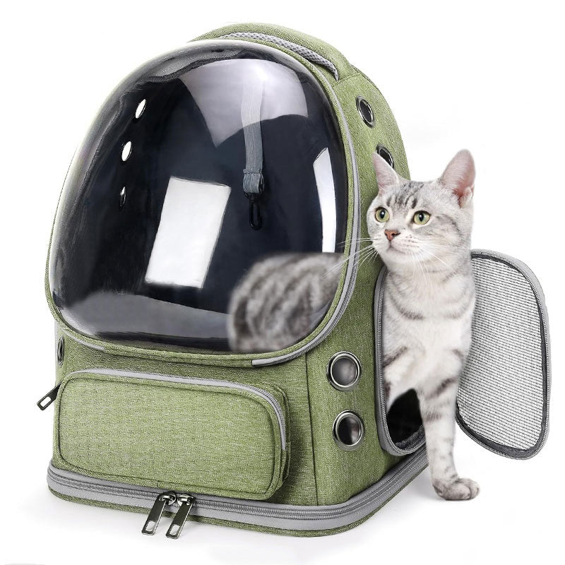 Portable Transparent Space Capsule Pet Backpack Diaper Carrier Bag