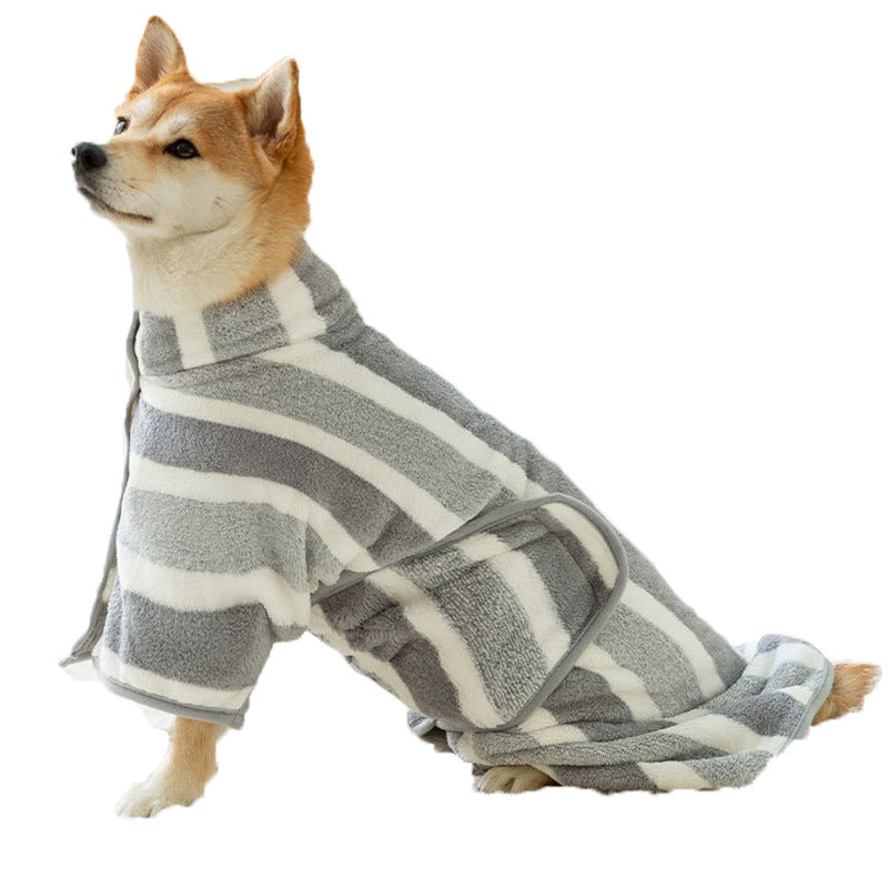 Pet Bath Robe Absorbent Towel Apparel Pet Clothing