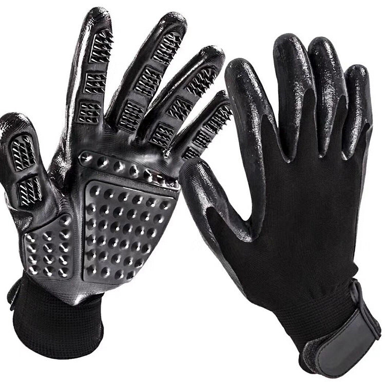 Pet Grooming Rubber Hair Removal Glove Shedding Massage Tool