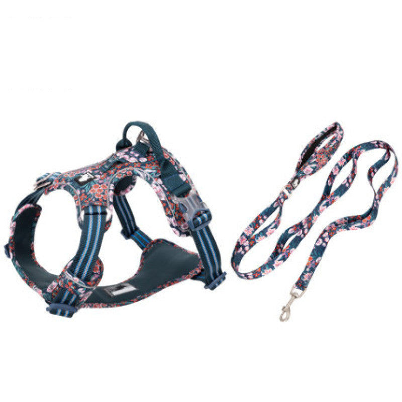 Vest Type Pet Chest Harness And Leash Set
