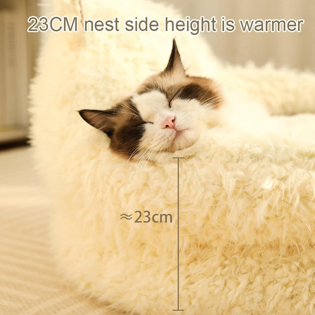 Calming Alpaca Plush Pet Bed Winter Warm Nest