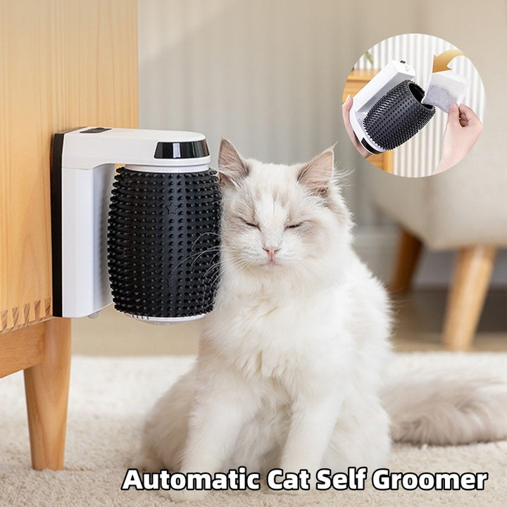 Automatic Pet Corner Self Groomer Wall Brush Scratcher Tool