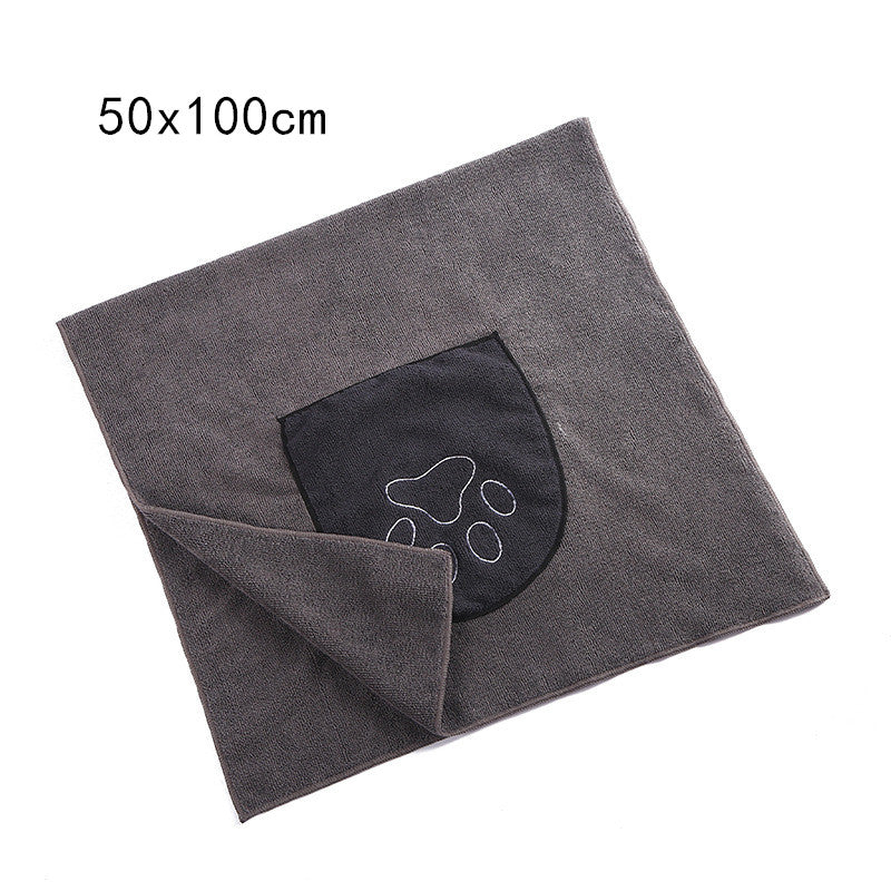 Absorbent Pet Bath Towel Quick Dry Microfiber Pet Supplies