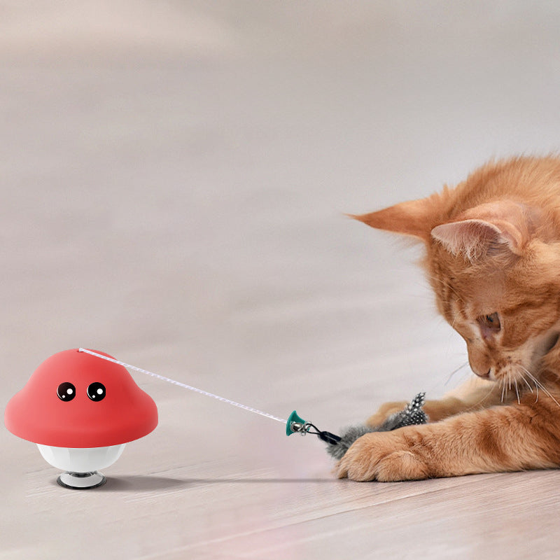 Retractable Suction Cup Interactive Pet Wand Teaser Toy