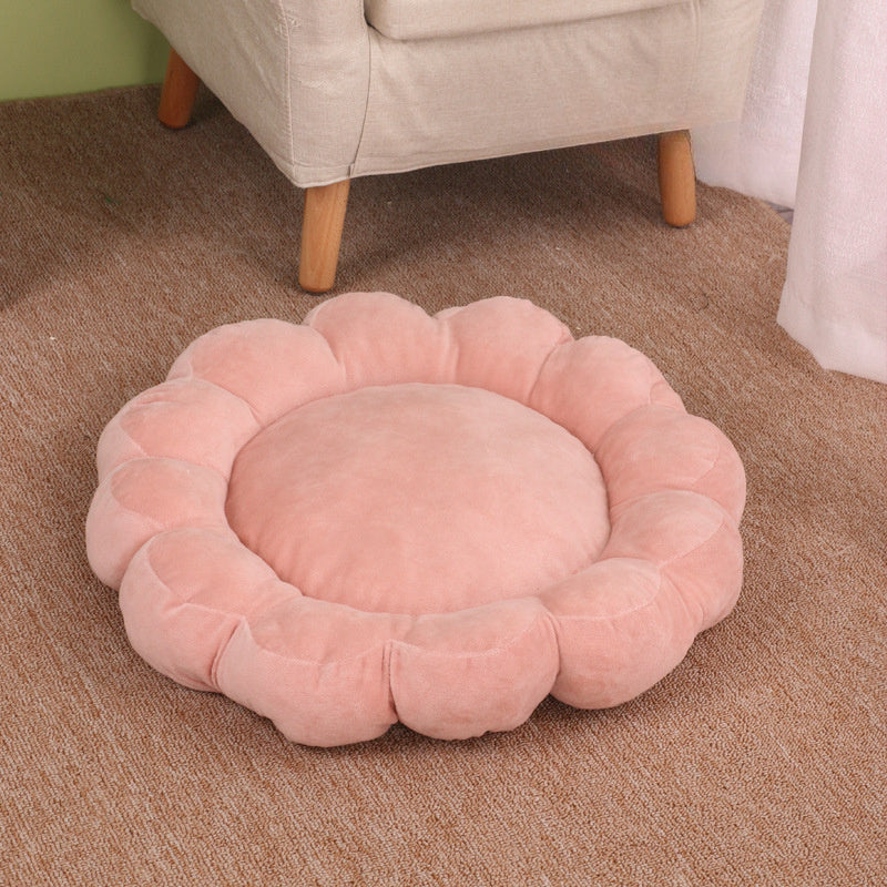 50x50cm Multicolor Petal Plush Half-Surround Soft Pet Bed