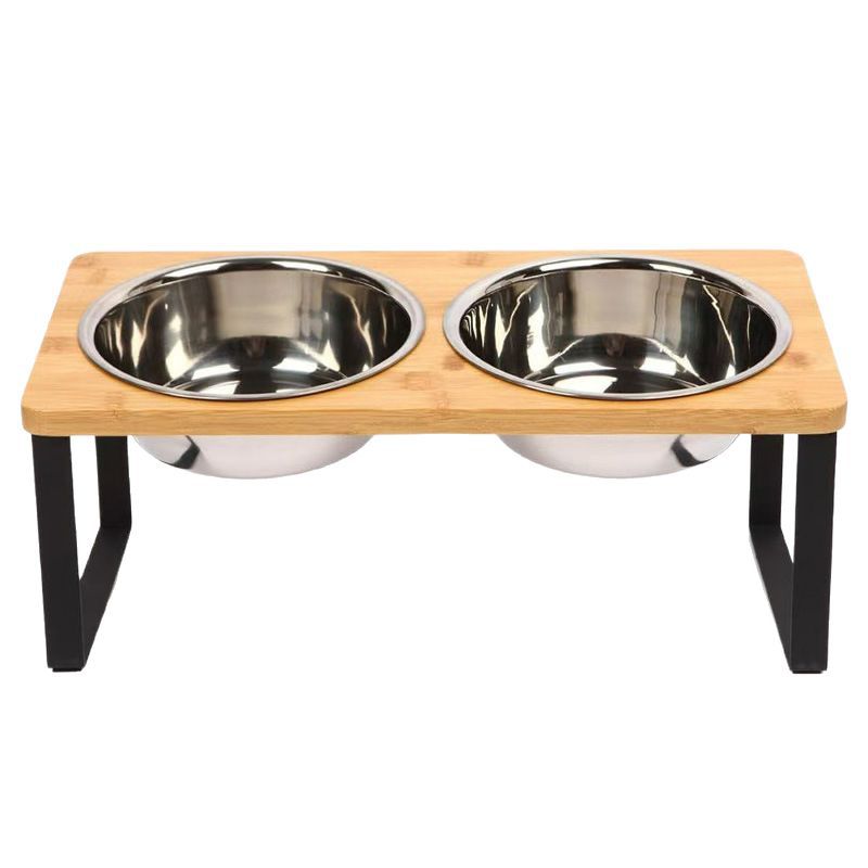 Elevated Stainless Steel Pet Food Bowl Anti-Tip Large Capacity