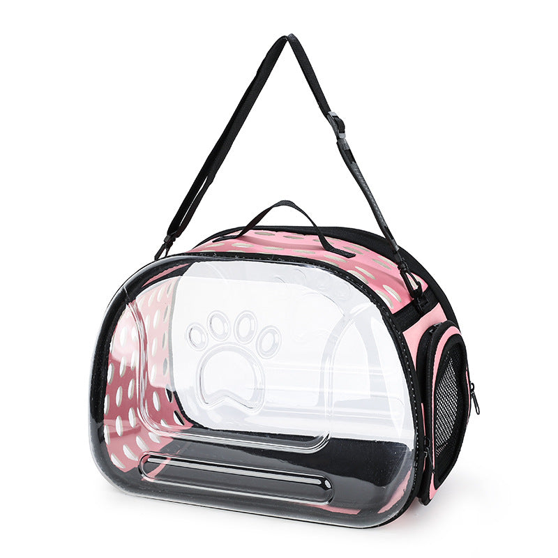 Portable Transparent Pet Backpack Travel Carrier Bag