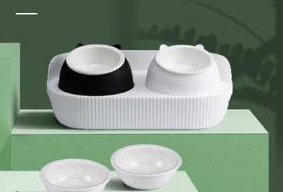 Pet Ceramic Elevated Cervical Spine Support Feeding Bowl