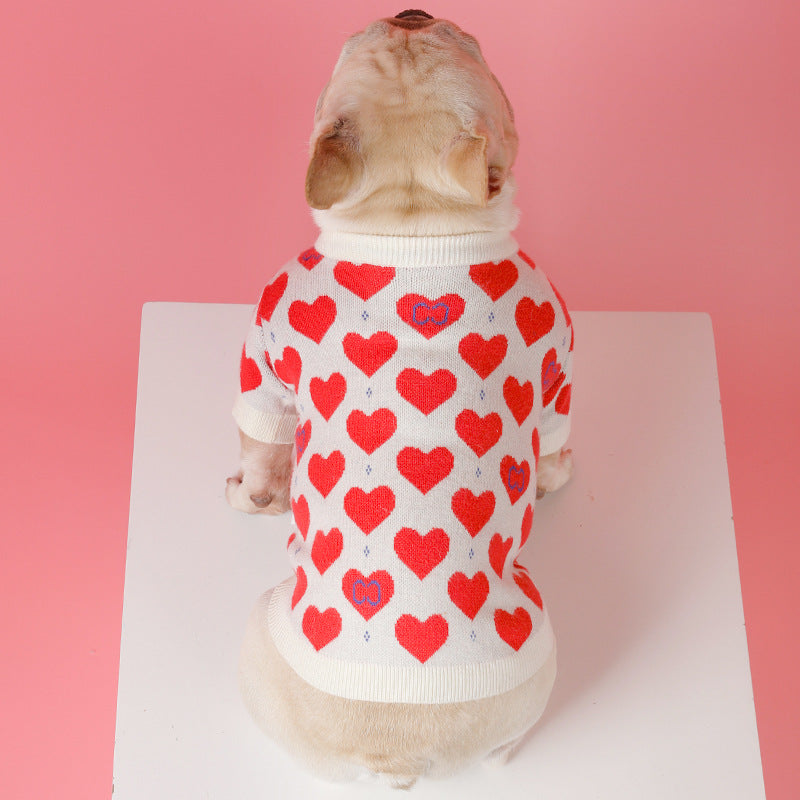 Knitted Pet Sweater Warm Cozy Small Breed Apparel
