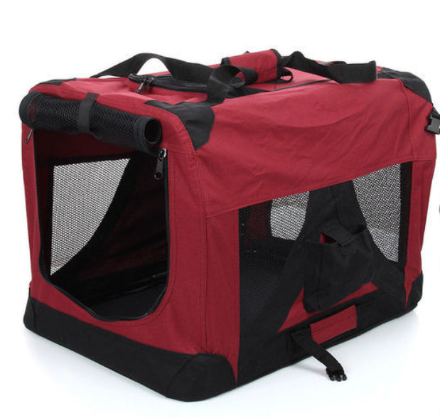 Foldable Pet Outdoor Backpack Portable Cage Carrier Bag