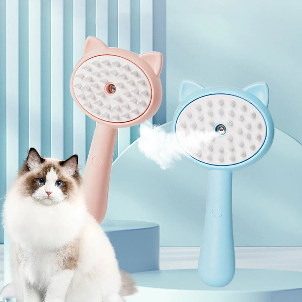 Rechargeable Pet Grooming Mist Brush Self Cleaning Slicker Tool