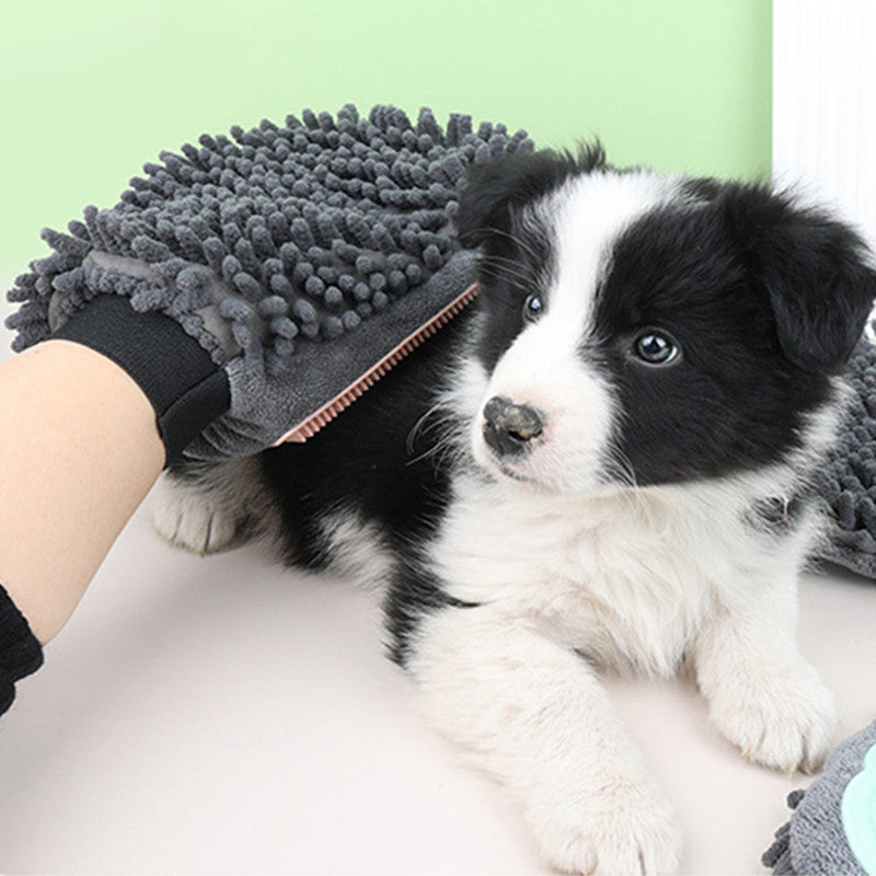 2 In 1 Pet Bathing Grooming Glove Massage Cleaning Brush