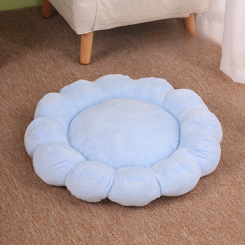 50x50cm Multicolor Petal Plush Half-Surround Soft Pet Bed